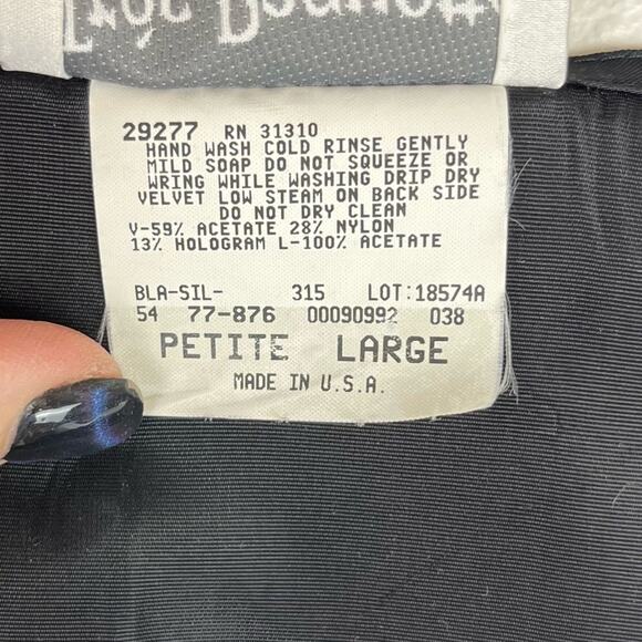 Vintage Women’s Vest Velvet Paisley Waistcoat Metallic Sparkle Button LP - Picture 9 of 9